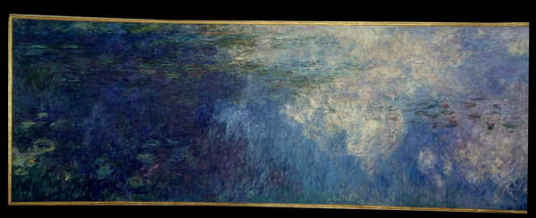 Les Nymphéas ; les nuages · Claude Monet (partie gauche d'un tryptique)